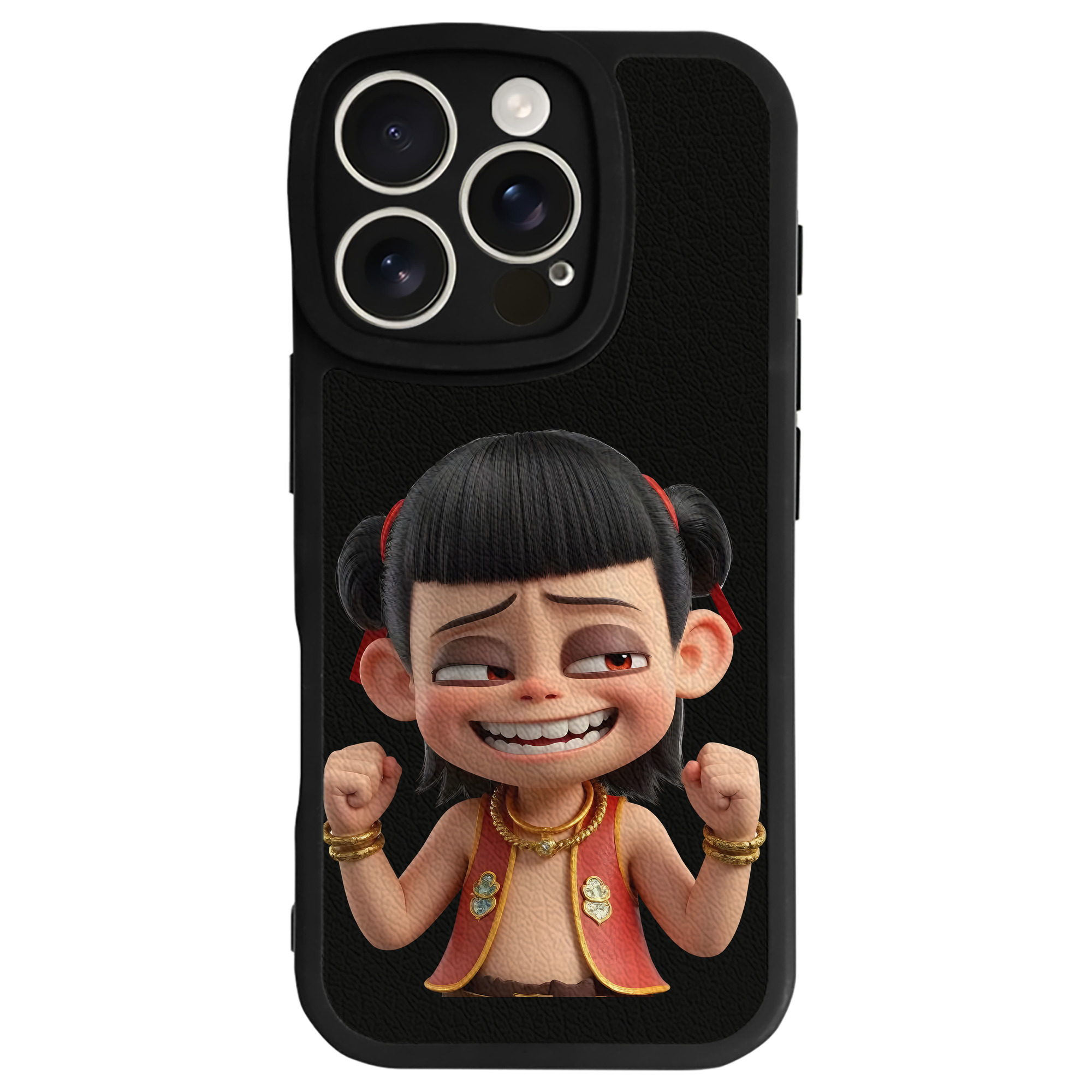 （画像用） Ne Zha 2 ナタ 魔童の大暴れ 【iPhone 16シリーズ対応】シリコンスマホケース（レザー調） 材質：シリコン